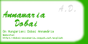 annamaria dobai business card